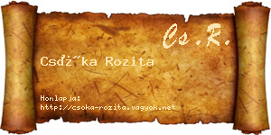 Csóka Rozita névjegykártya